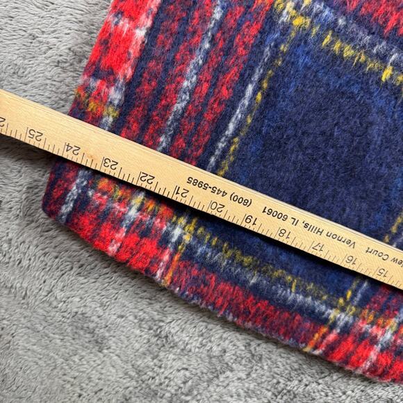 Old Navy Oversized Soft-Brushed Plaid Button-Front Long Coat Small Wool Blend - Picture 6 of 9